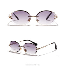 Load image into Gallery viewer, Design Rimless Sunglasses  Trend Unisex Protection Eyewear Outdoor Driving No Frame Metal Legs Oval N17 20