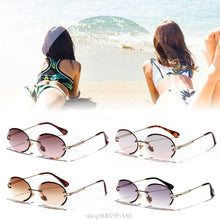 Load image into Gallery viewer, Design Rimless Sunglasses  Trend Unisex Protection Eyewear Outdoor Driving No Frame Metal Legs Oval N17 20