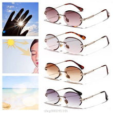 Load image into Gallery viewer, Design Rimless Sunglasses  Trend Unisex Protection Eyewear Outdoor Driving No Frame Metal Legs Oval N17 20