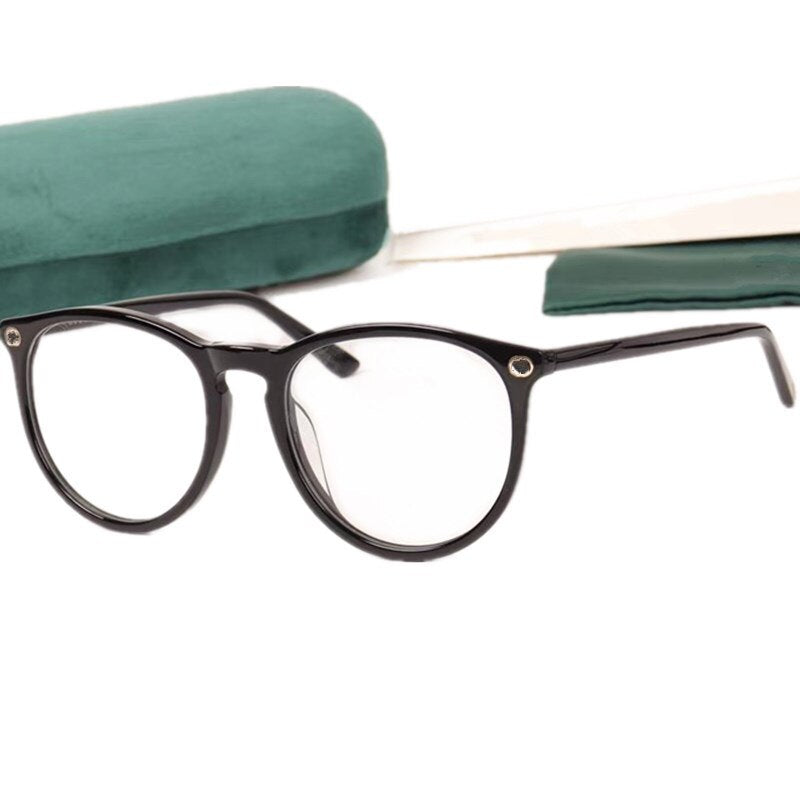 Designer 0027 Unisex Acetates Round Bigrim Frame 52-19-145 Italy Imported Plank Fullrim for Anti-Blueray Optic Prescription