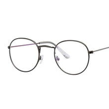 Load image into Gallery viewer, Designer Oval Woman Glasses Optical Frames Metal Round Glasses Frame Clear Lens Eyeware Black Silver Gold Eye Glass