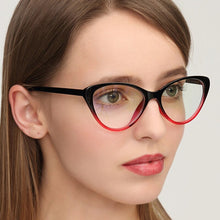Load image into Gallery viewer, Designer Woman Glasses Optical Frames cat&#39;s eye Glasses Frame Clear lens Eyeware Black Silver Gold Eye Glass