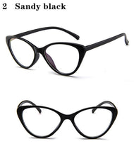Load image into Gallery viewer, Designer Woman Glasses Optical Frames cat&#39;s eye Glasses Frame Clear lens Eyeware Black Silver Gold Eye Glass