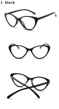 Load image into Gallery viewer, Designer Woman Glasses Optical Frames cat&#39;s eye Glasses Frame Clear lens Eyeware Black Silver Gold Eye Glass