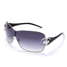 Load image into Gallery viewer, Diamond Sunglasses 2023 Women Men Sun Glasses Metal Large Frame Eyewear Female One-piece Rhinestone Eyeglasses UV400