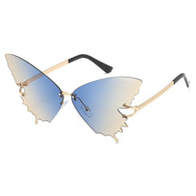 Carica l&#39;immagine nel visualizzatore di Gallery, European And American Rimless Butterfly Sunglasses Men Women Gradient Color Personality Wild Street Shooting Travel