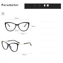 Carica l&#39;immagine nel visualizzatore di Gallery, European And American Glasses Frame Female Cat Eye Anti-Blue Light Myopia Prescription TR Glasses Frame  TR7001