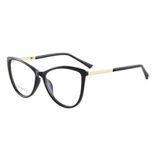 Carica l&#39;immagine nel visualizzatore di Gallery, European And American Glasses Frame Female Cat Eye Anti-Blue Light Myopia Prescription TR Glasses Frame  TR7001