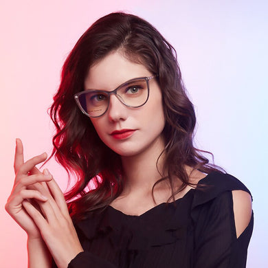European And American Glasses Frame Female Cat Eye Anti-Blue Light Myopia Prescription TR Glasses Frame  TR7001