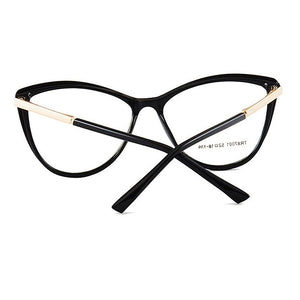 European And American Glasses Frame Female Cat Eye Anti-Blue Light Myopia Prescription TR Glasses Frame  TR7001