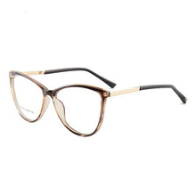 Carica l&#39;immagine nel visualizzatore di Gallery, European And American Glasses Frame Female Cat Eye Anti-Blue Light Myopia Prescription TR Glasses Frame  TR7001