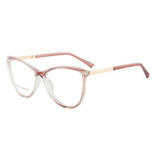 Carica l&#39;immagine nel visualizzatore di Gallery, European And American Glasses Frame Female Cat Eye Anti-Blue Light Myopia Prescription TR Glasses Frame  TR7001