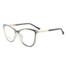 Carica l&#39;immagine nel visualizzatore di Gallery, European And American Glasses Frame Female Cat Eye Anti-Blue Light Myopia Prescription TR Glasses Frame  TR7001