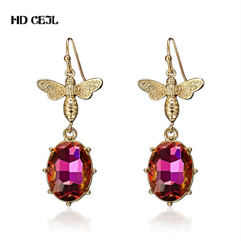 New European and American Fashion Creative Bee Earrings Trend Personality Simple Sweet Romantic Fine Women Accessories