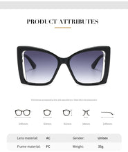 Load image into Gallery viewer, 2023 Cat&#39;s Eye Large Frame Hollow Out Sunglasses Women&#39;s Sunglasses Net Red Ins Sunglasses