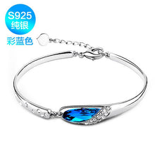 Carica l'immagine nel visualizzatore di Gallery, I nuovi braccialetti di cristallo eleganti dei braccialetti di cristallo delle nuove donne del braccialetto dell'argento sterlina di modo 925 multano il marchio all'ingrosso BSW430 