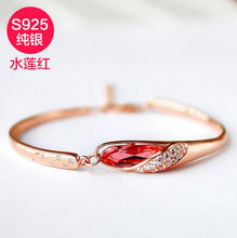 Carica l'immagine nel visualizzatore di Gallery, I nuovi braccialetti di cristallo eleganti dei braccialetti di cristallo delle nuove donne del braccialetto dell'argento sterlina di modo 925 multano il marchio all'ingrosso BSW430 