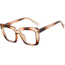 Load image into Gallery viewer, Acetate Large Square Frame Rainbow Color Flat Mirror INS Style Candy Color Blue Light Blocking Glasses