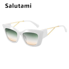 Load image into Gallery viewer, Alloy Hollow Out Leg Sunglasses For Women  Brand Square Gradient Sun Glasses Men Double Color Frame Shades