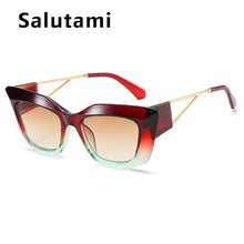 Load image into Gallery viewer, Alloy Hollow Out Leg Sunglasses For Women  Brand Square Gradient Sun Glasses Men Double Color Frame Shades