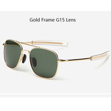 Load image into Gallery viewer, American Army MILITARY Pilot Sunglasses Mens Brand American Optical Polarized Sun Glasses Oculos De Sol Masculino