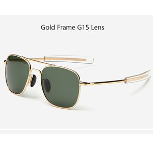 American Army MILITARY Pilot Sunglasses Mens Brand American Optical Polarized Sun Glasses Oculos De Sol Masculino