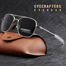 Load image into Gallery viewer, American Army MILITARY Pilot Sunglasses Mens Brand American Optical Polarized Sun Glasses Oculos De Sol Masculino