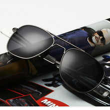 Load image into Gallery viewer, American Army MILITARY Pilot Sunglasses Mens Brand American Optical Polarized Sun Glasses Oculos De Sol Masculino