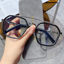 Load image into Gallery viewer, Anti Blue Light Glasses Frame Men Vintage Pilot Metal Double Beam Spectacles Men&#39;s Eyeglasses Frame Big Eyewear