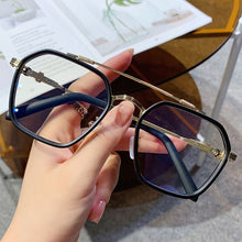 Load image into Gallery viewer, Anti Blue Light Glasses Frame Men Vintage Pilot Metal Double Beam Spectacles Men&#39;s Eyeglasses Frame Big Eyewear