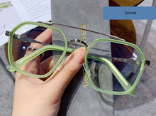 Load image into Gallery viewer, Anti Blue Light Glasses Frame Men Vintage Pilot Metal Double Beam Spectacles Men&#39;s Eyeglasses Frame Big Eyewear