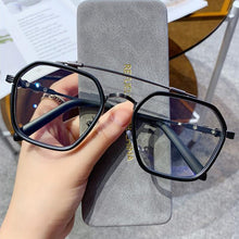 Load image into Gallery viewer, Anti Blue Light Glasses Frame Men Vintage Pilot Metal Double Beam Spectacles Men&#39;s Eyeglasses Frame Big Eyewear