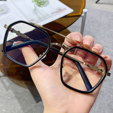 Load image into Gallery viewer, Anti Blue Light Glasses Frame Men Vintage Pilot Metal Double Beam Spectacles Men&#39;s Eyeglasses Frame Big Eyewear