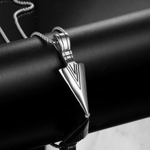 Load image into Gallery viewer, New Fashion Arrow Necklace for Men Black Metal Punk POP Cross Pendant Necklace Trendy Simple Chain Jewelry Gift collar hombre