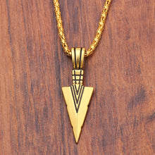 Load image into Gallery viewer, New Fashion Arrow Necklace for Men Black Metal Punk POP Cross Pendant Necklace Trendy Simple Chain Jewelry Gift collar hombre