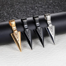 Load image into Gallery viewer, New Fashion Arrow Necklace for Men Black Metal Punk POP Cross Pendant Necklace Trendy Simple Chain Jewelry Gift collar hombre