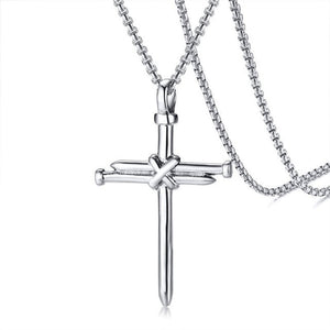 New Fashion Arrow Necklace for Men Black Metal Punk POP Cross Pendant Necklace Trendy Simple Chain Jewelry Gift collar hombre