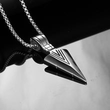 Load image into Gallery viewer, New Fashion Arrow Necklace for Men Black Metal Punk POP Cross Pendant Necklace Trendy Simple Chain Jewelry Gift collar hombre