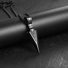 Load image into Gallery viewer, New Fashion Arrow Necklace for Men Black Metal Punk POP Cross Pendant Necklace Trendy Simple Chain Jewelry Gift collar hombre