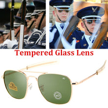 Load image into Gallery viewer, Fashion Aviation Sunglasses Men Brand Designer American Army Military Optical AO Sun Glasses For Male UV400 Oculos de sol