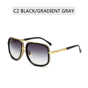 Big Frame Sunglasses Men Square  Metal Sun Glasses Women Retro Sun Glasses Vintage High Quality Gafas Oculos De Sol