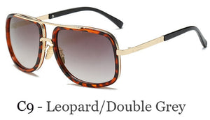 Big Frame Sunglasses Men Square  Metal Sun Glasses Women Retro Sun Glasses Vintage High Quality Gafas Oculos De Sol