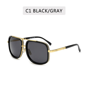 Big Frame Sunglasses Men Square  Metal Sun Glasses Women Retro Sun Glasses Vintage High Quality Gafas Oculos De Sol