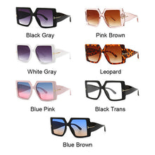 Load image into Gallery viewer, Big Square Sunglasses Women Style Gradient Trendy Driving Retro Brand Design Sun Glasses Female UV400