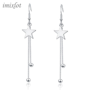 New Fashion Boucles Long Star Chain Tassel Ear Line Drop Earring Women Jewelry Dangle Pendientes Brincos Mujer oorbellen