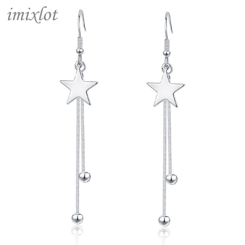 New Fashion Boucles Long Star Chain Tassel Ear Line Drop Earring Women Jewelry Dangle Pendientes Brincos Mujer oorbellen