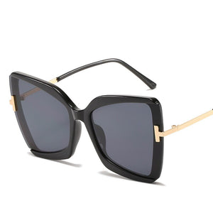 Brand Designer Cat Eye Women Sunglasses Female Gradient Points Sun Glasses Big Oculos Feminino De Sol UV400