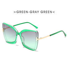 Load image into Gallery viewer, Brand Designer Cat Eye Women Sunglasses Female Gradient Points Sun Glasses Big Oculos Feminino De Sol UV400