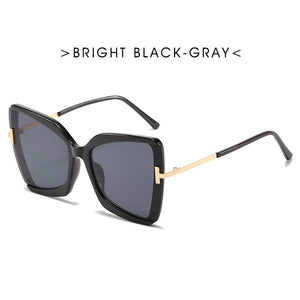 Brand Designer Cat Eye Women Sunglasses Female Gradient Points Sun Glasses Big Oculos Feminino De Sol UV400
