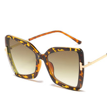 Load image into Gallery viewer, Brand Designer Cat Eye Women Sunglasses Female Gradient Points Sun Glasses Big Oculos Feminino De Sol UV400